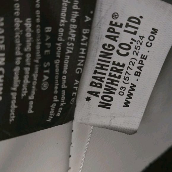 Bathing Ape Bape StaPatent Leather Black White 10.5 2021 Bapesta 'Black' (EUC) - Picture 10 of 12